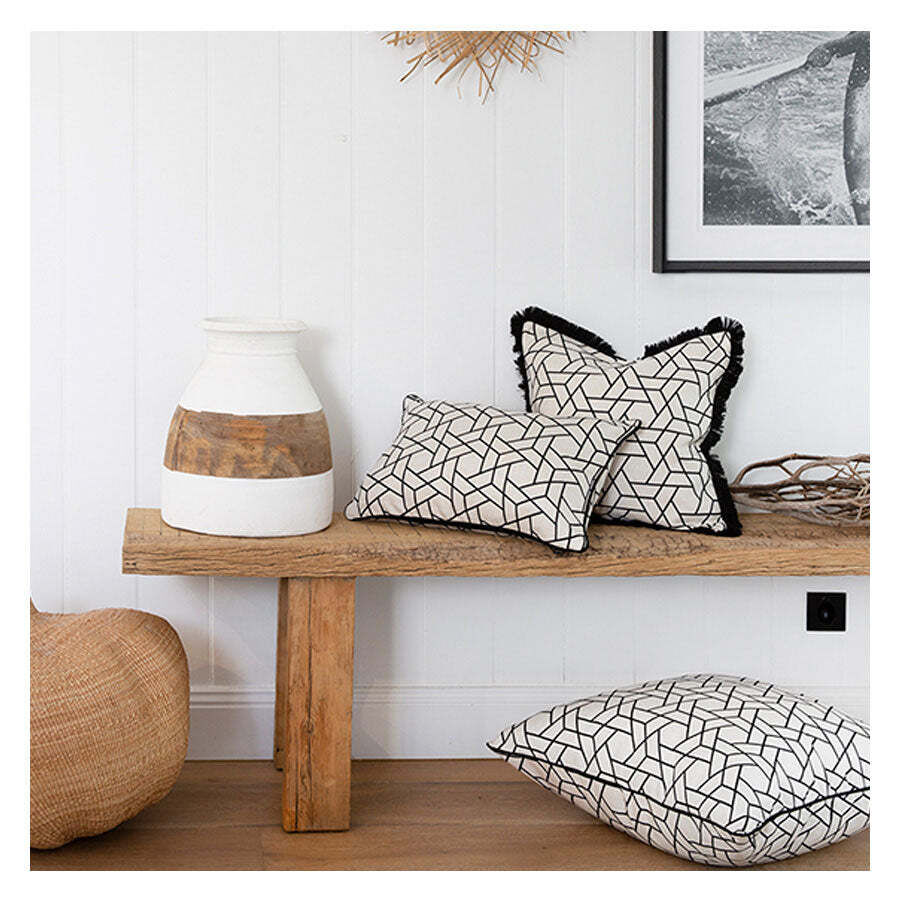 Cushion Cover-Coastal Fringe Black-Milan Black Price