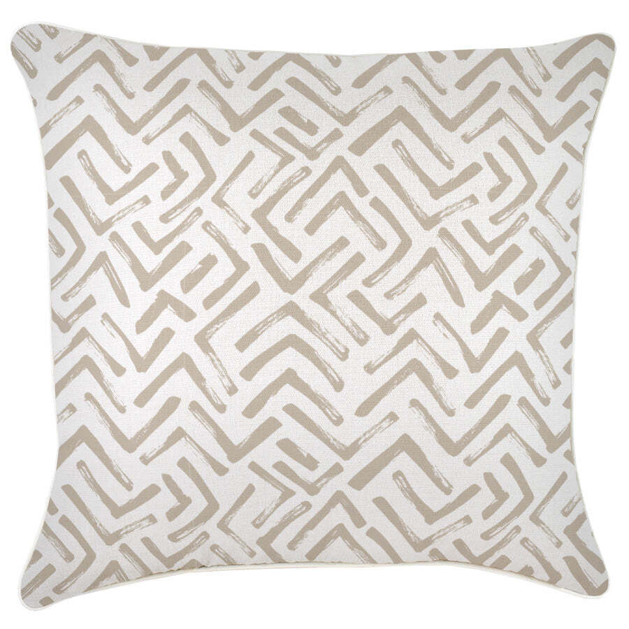 Cushion Cover-With Piping-Tribal-Beige Price