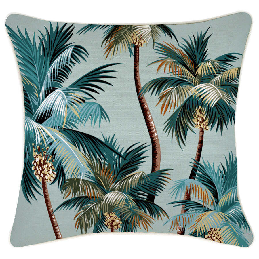 Cushion Cover-With Piping-Palm Trees Seafoam Price