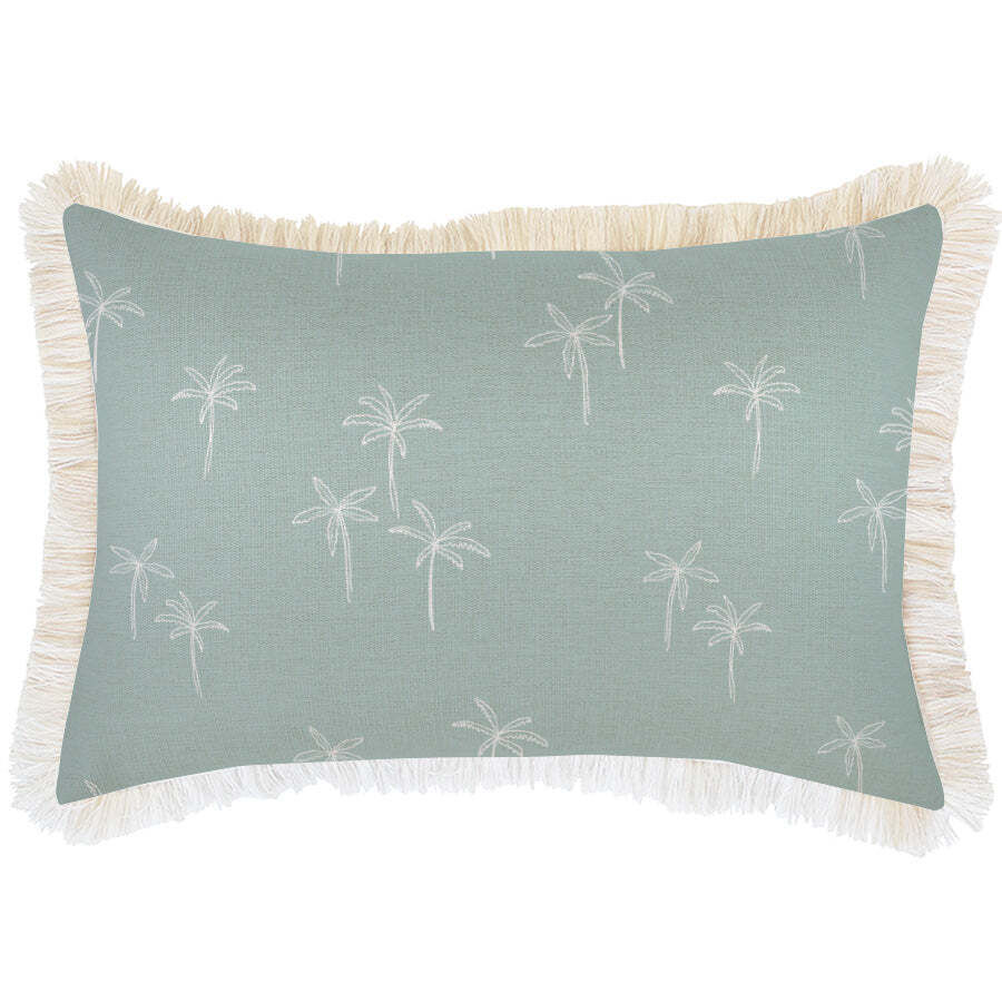Cushion Cover-Coastal Fringe Natural-Palm Cove Seafoam Price