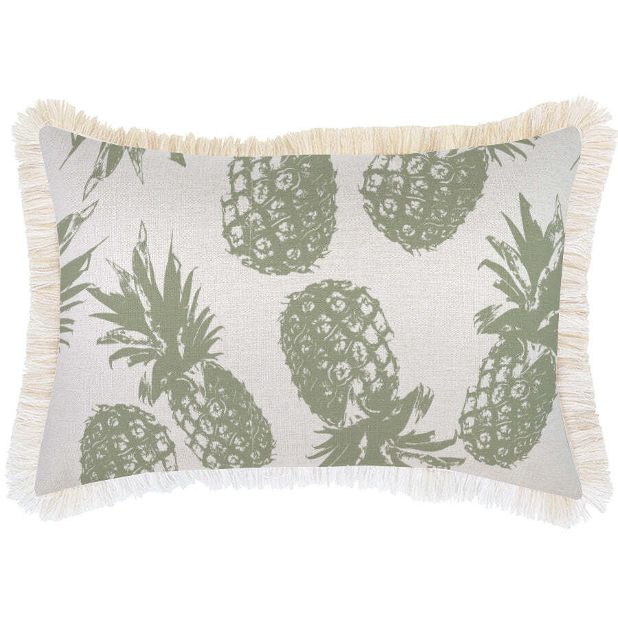 Cushion Cover-Coastal Fringe Natural-Pineapples Sage Price