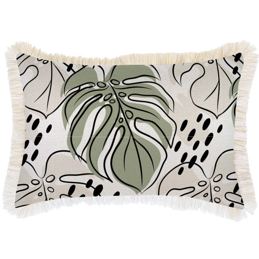 Cushion Cover-Coastal Fringe Natural-Rainforest Sage Price