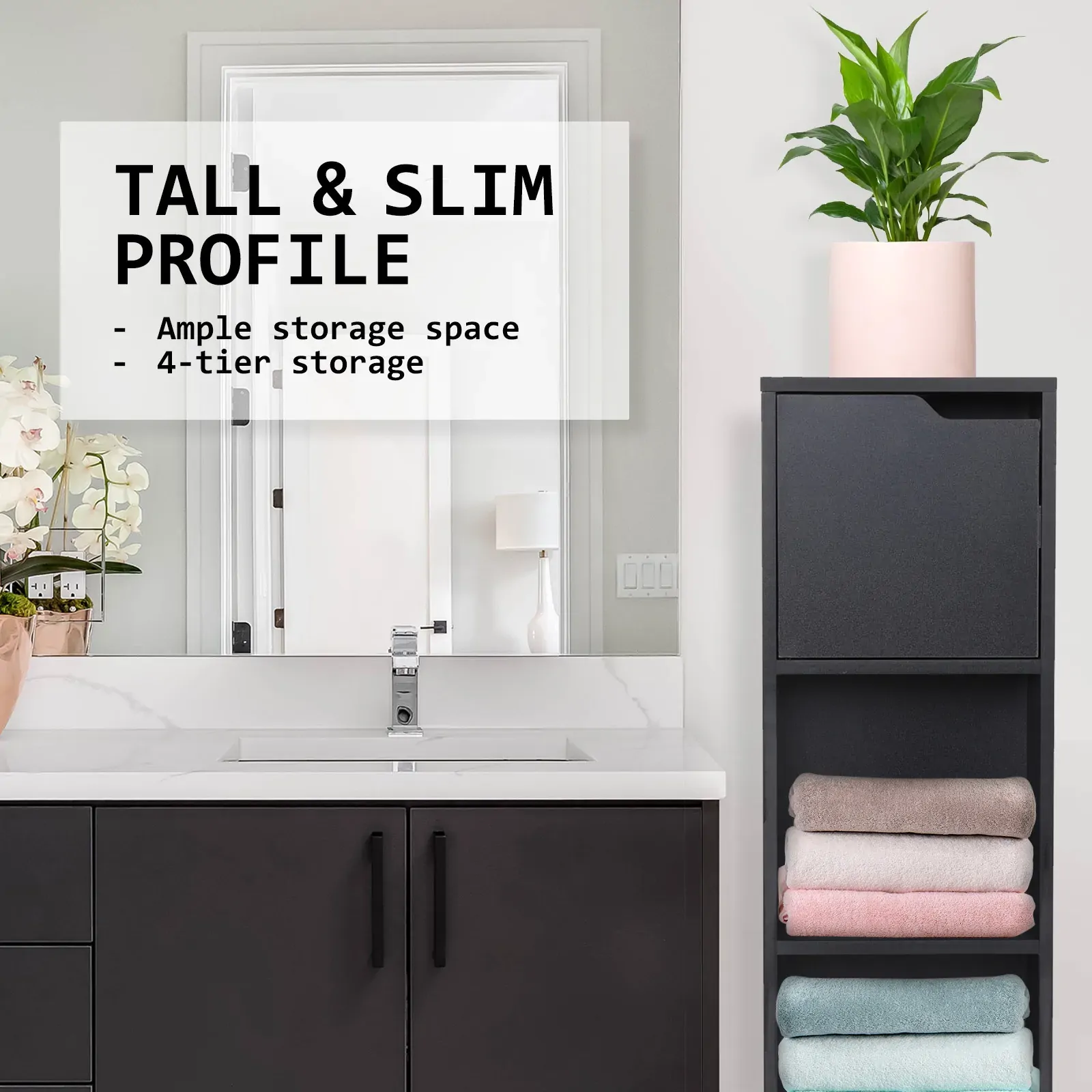 La Bella 119cm Bathroom Storage Cabinet Tall Slim Price