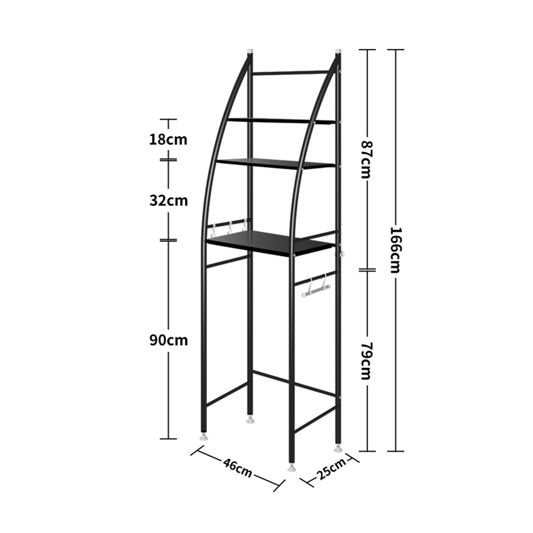 3 Over Tiers Toilet Shelf Bathroom Rack Storage Stand Organiser Wash Machine Steel Price