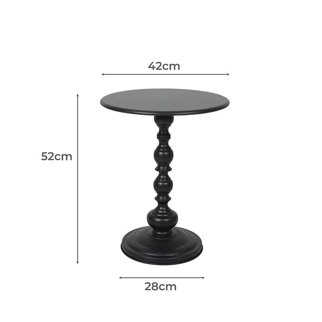 Grandville Side Table Vintage End Round Tabletop Steel Base Nightstand Antique Price