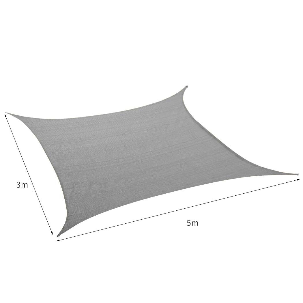 Sun Shade Sail Cloth Canopy Outdoor Awning Rectangle 5x3M Price