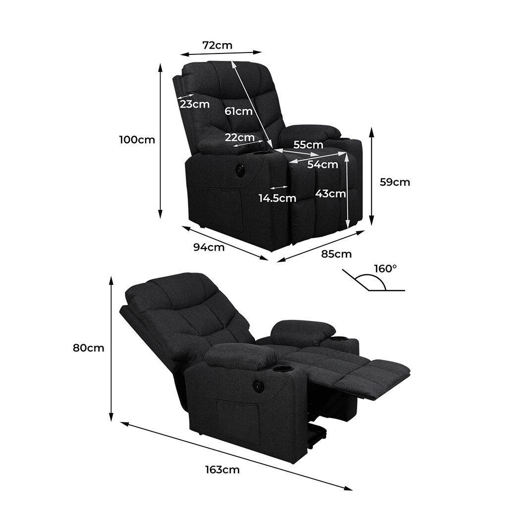 Recliner Chair Electric Lift Chair Armchair Lounge Fabric Sofa USB Charge Price