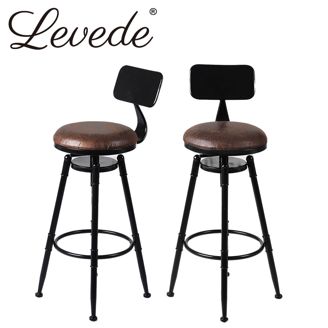Industrial Bar Stools Kitchen Stool PU Leather Barstools Swivel Chair Price