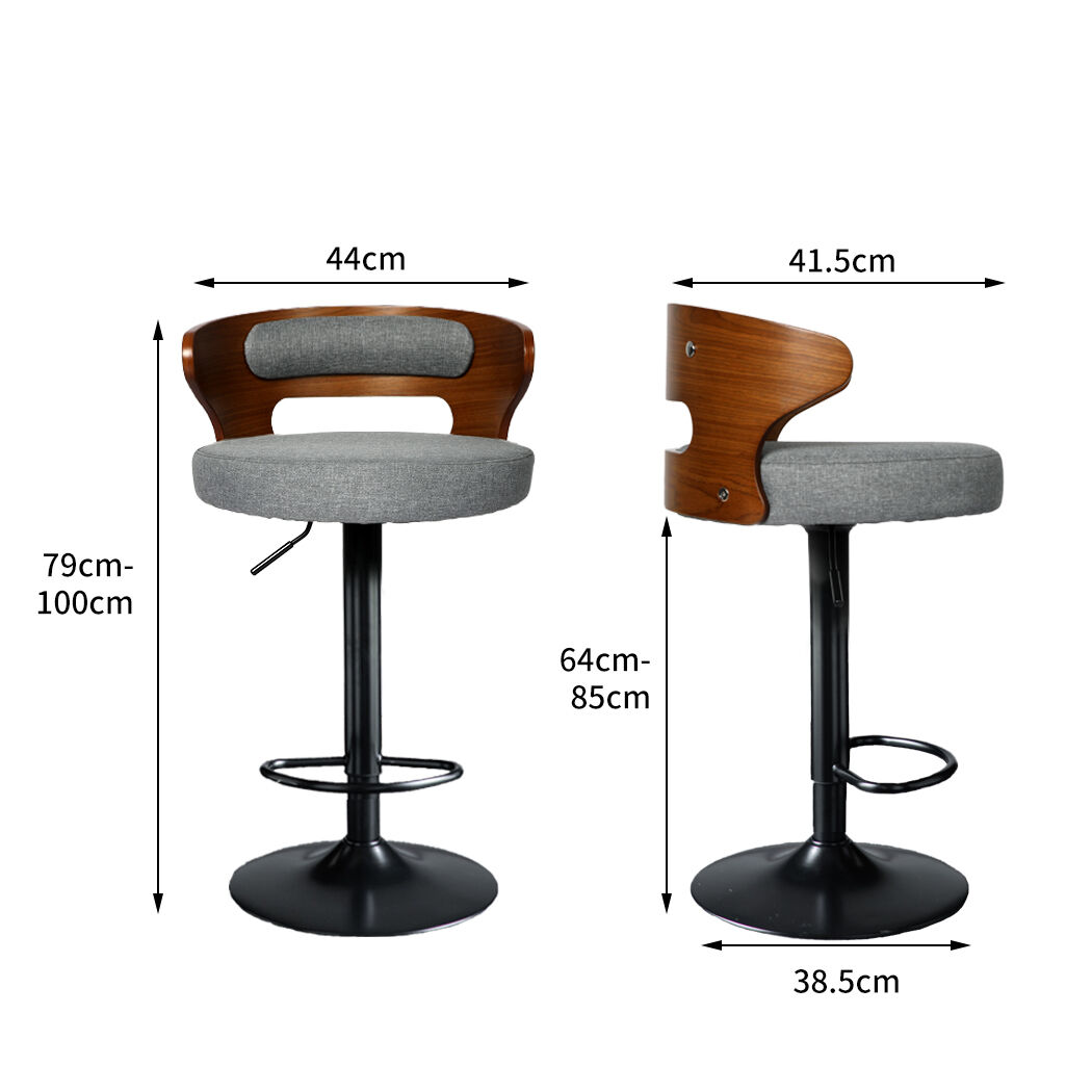 1x Bar Stools Kitchen Gas Lift Wooden Beech Stool Chair Swivel Barstools Price