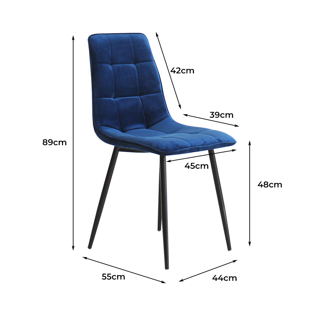 4x Dining Chairs Kitchen Table Chair Lounge Room Retro Padded Seat Velvet Price