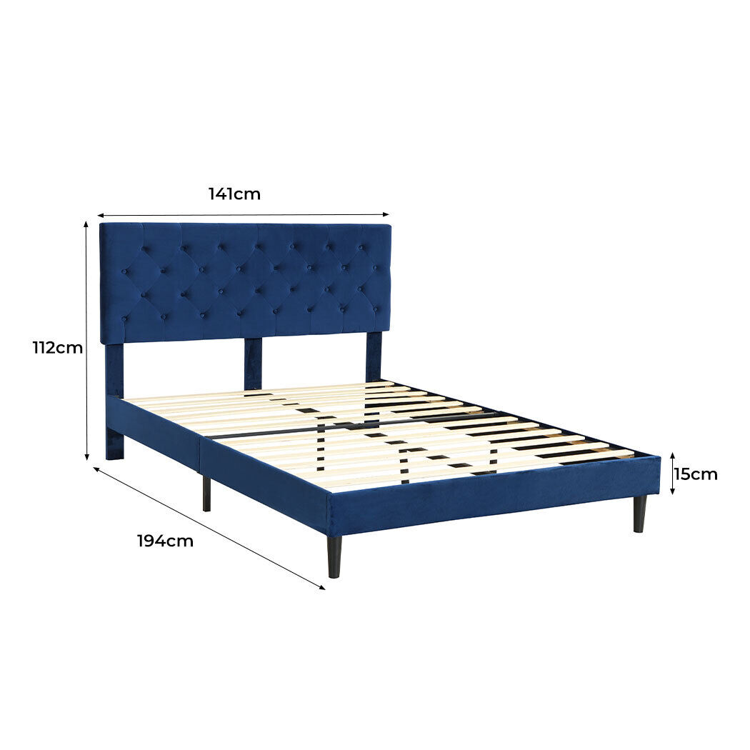 Air Bed Frame Mattress Base Platform Wooden Velevt Headboard Price