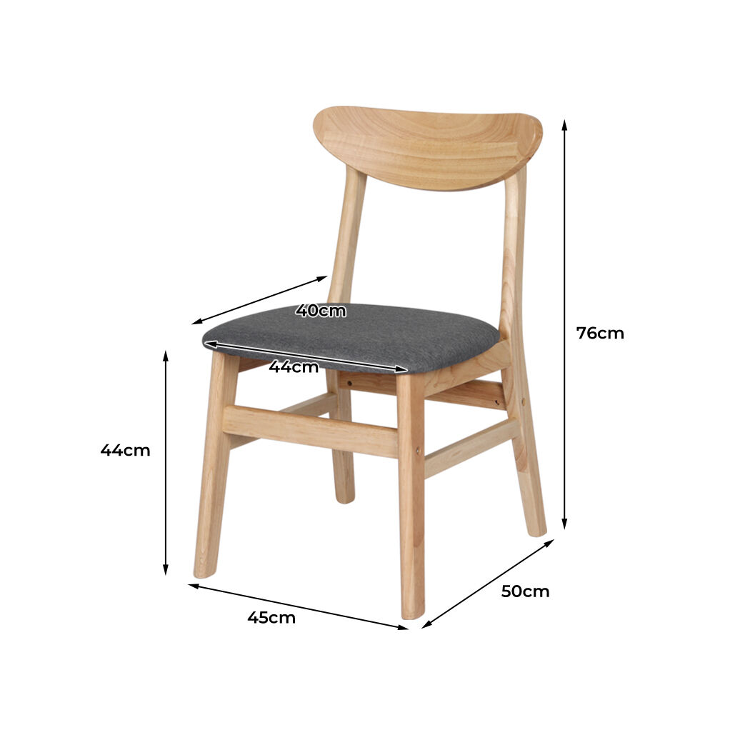 Dining Chair Kitchen Table Chair Natural Wood Linen Fabric Cafe Lounge Price