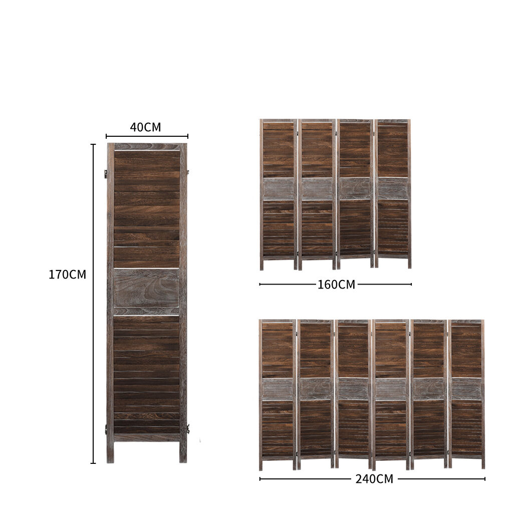 Colleyville Room Divider Folding Screen Privacy Dividers Stand Wood Brown Price