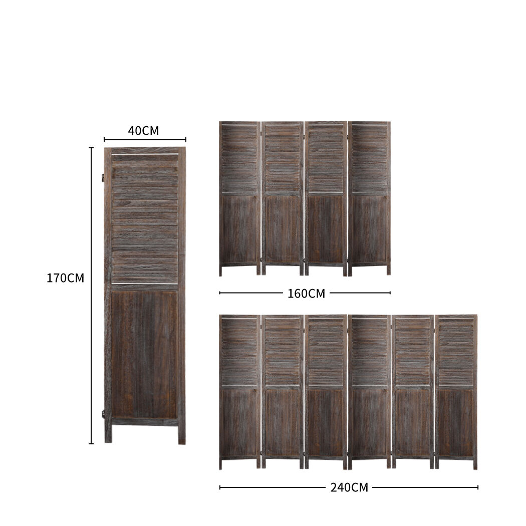 Washpool Room Divider Folding Screen Privacy Dividers Stand Wood Brown Price