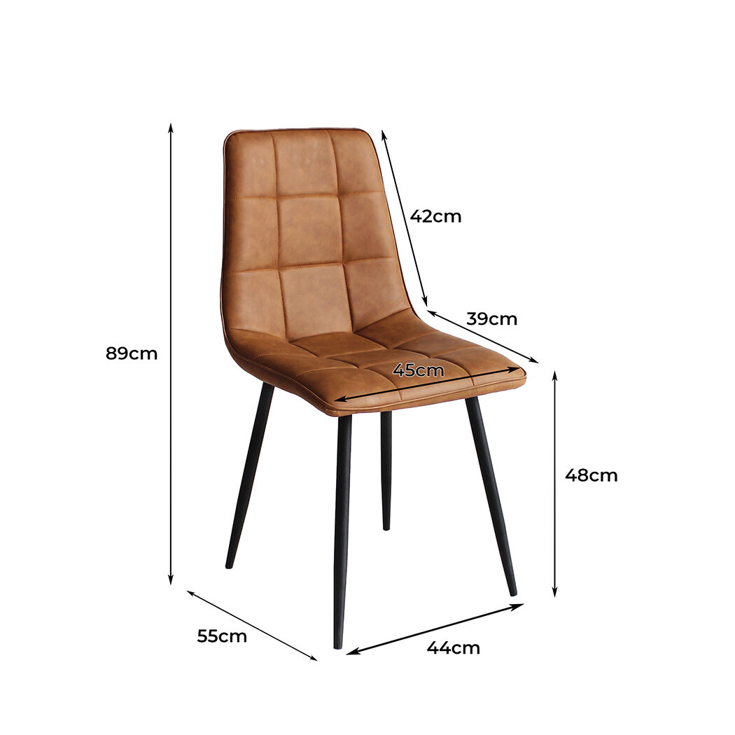 4x Dining Chairs Kitchen Table Chair Lounge Room Padded Seat PU Leather Price