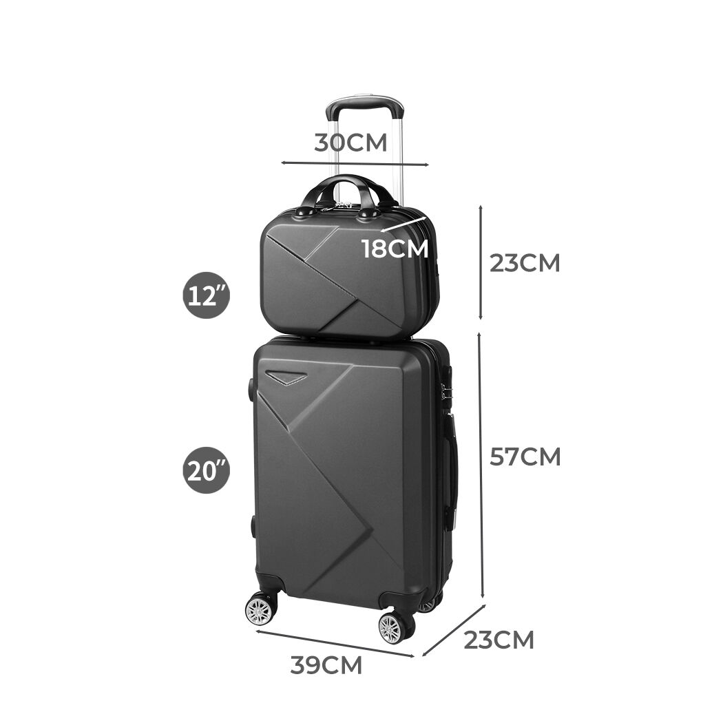 2pcs 20" Travel Luggage Set Baggage Carry On Suitcase Bag Price
