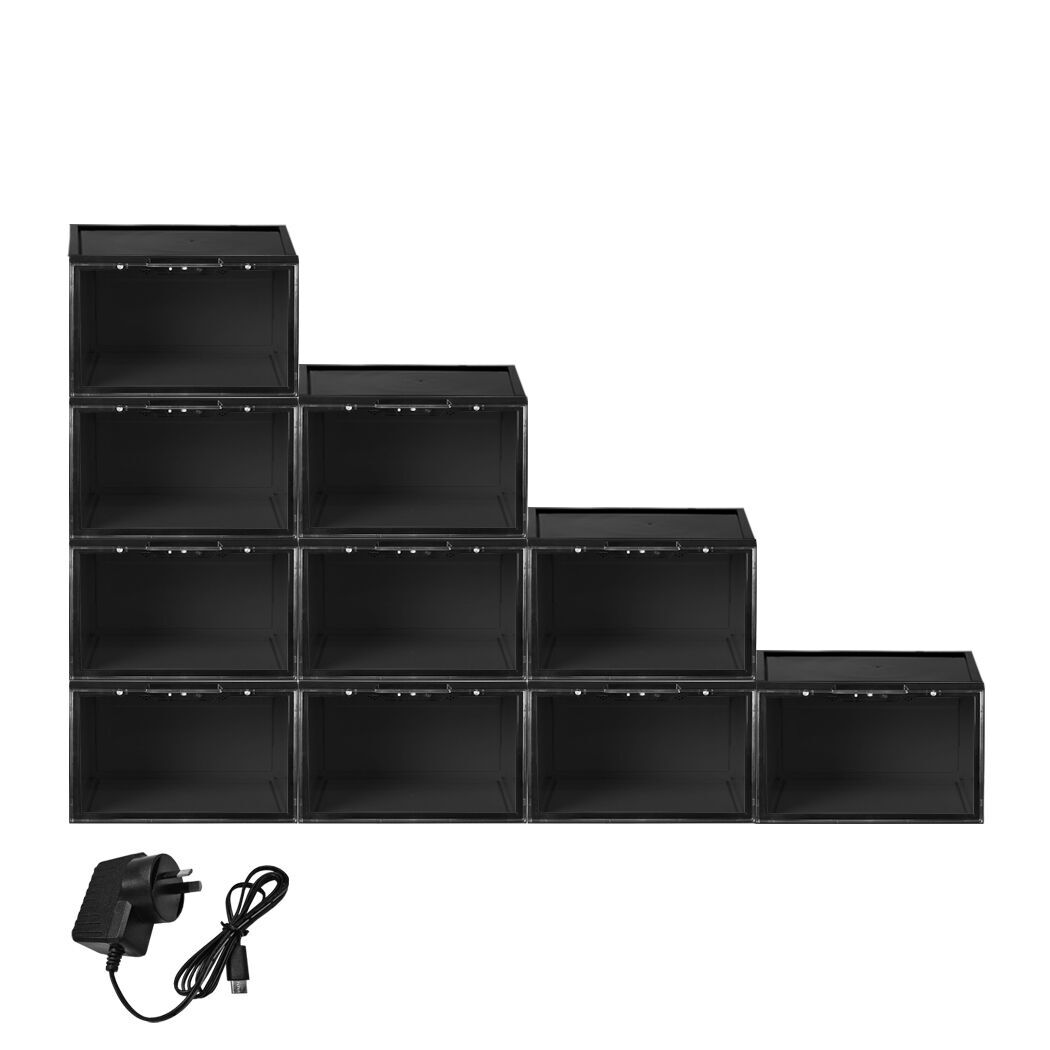 LED Sneaker Display Case Lighted Shoe Storage Boxes Sound Control Magnetic Price