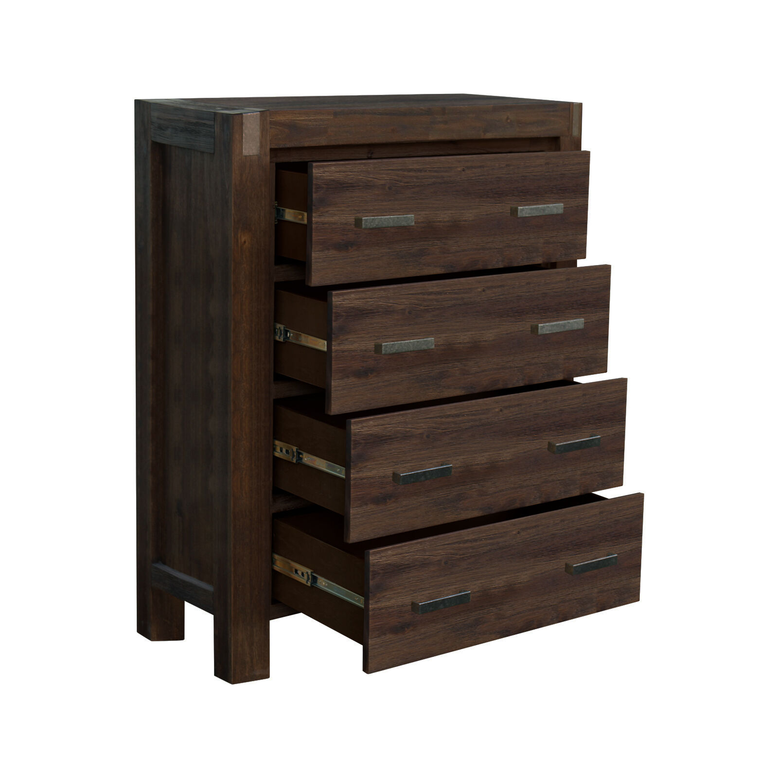 Tallboy with 4 Storage Drawers Solid Wooden Assembled Price