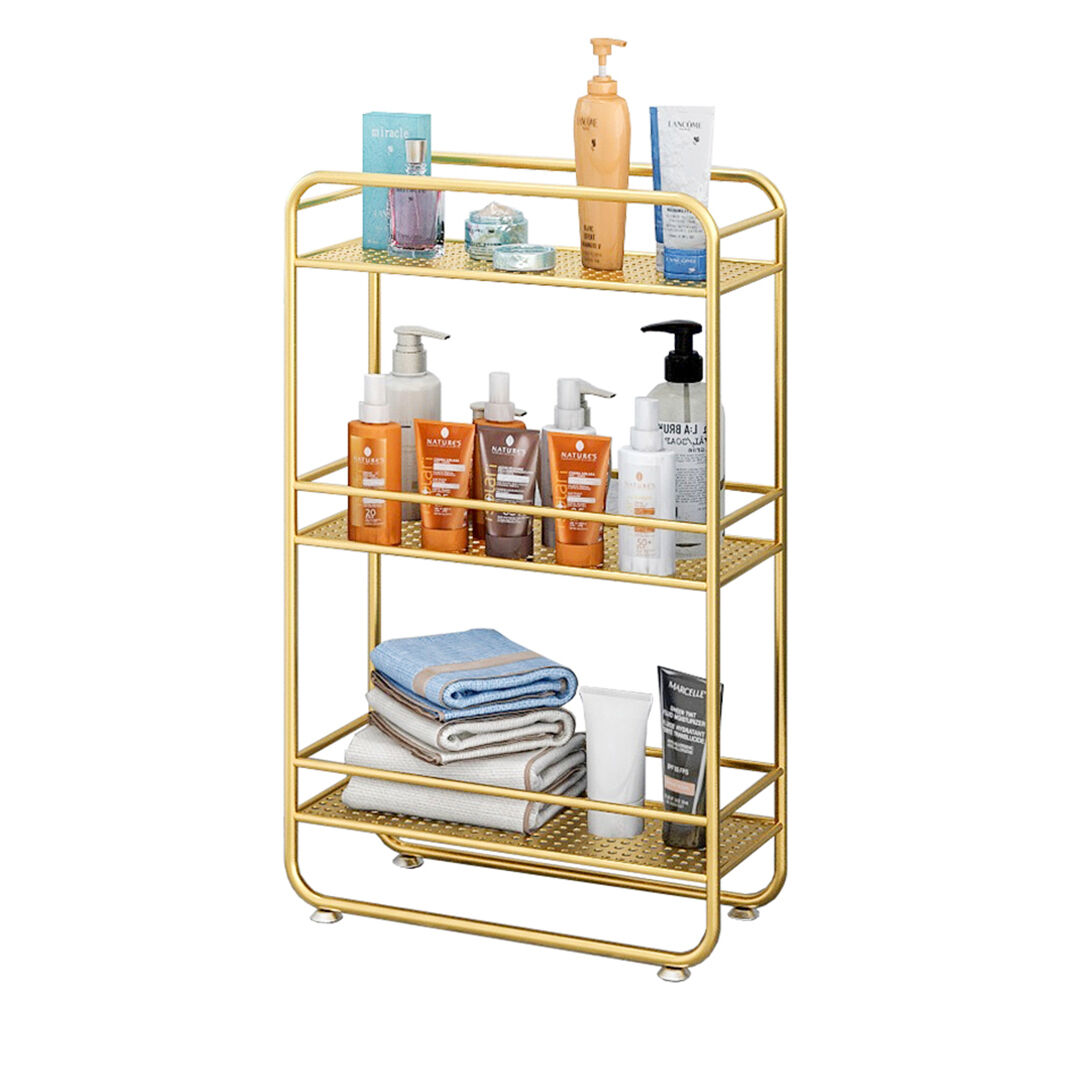 3 Tier Rectangular Bathroom Shelf Multifunctional Storage Display Rack Organiser Price