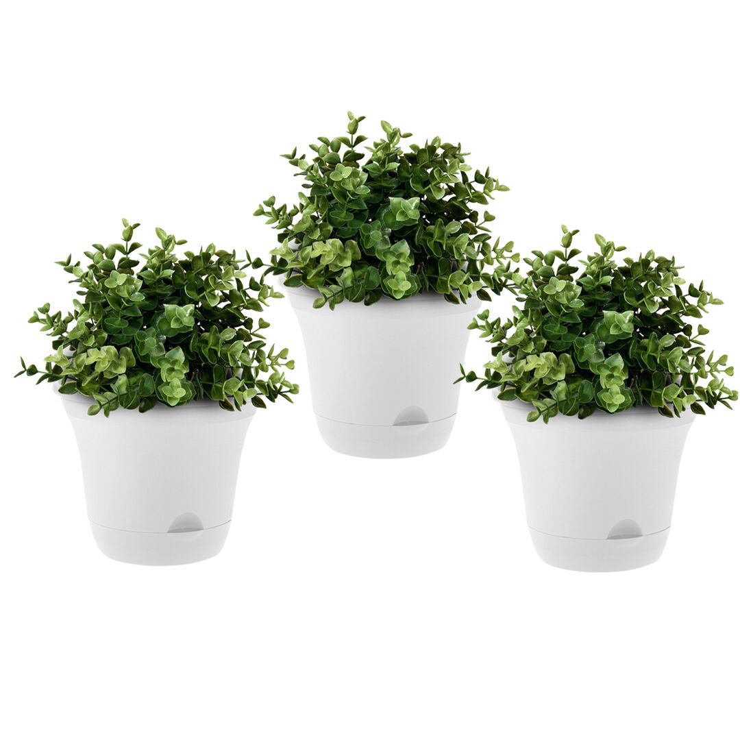 20cm Plastic Plant Pot Self Watering Planter Flower Bonsai Indoor Outdoor Garden Decor Price