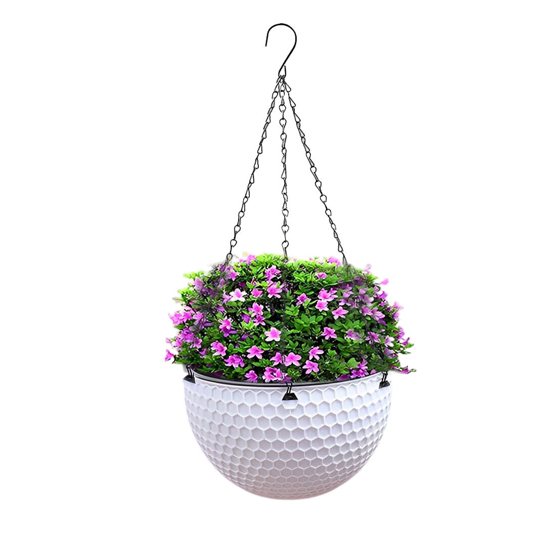Hanging Resin Flower Pot Self Watering Basket Planter Indoor Outdoor Garden Decor Price
