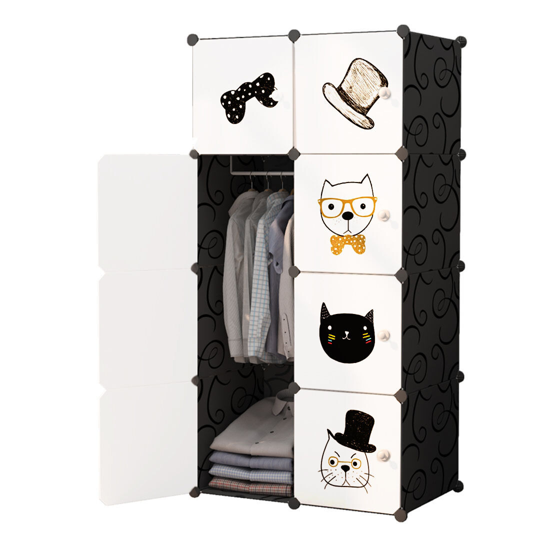 8 Cubes Portable Wardrobe Divide-Grid Modular Storage Organiser Foldable Closet Price