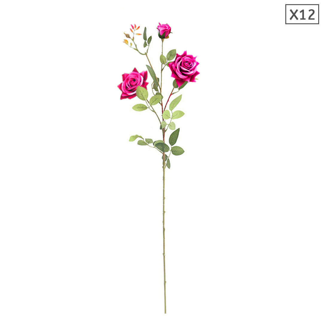 12pcs Artificial Silk Flower Fake Rose Bouquet Table Decor Price