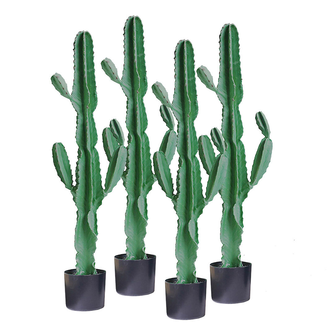 Green Artificial Indoor Cactus Tree Fake Plant Simulation Decorative 6 Heads Price