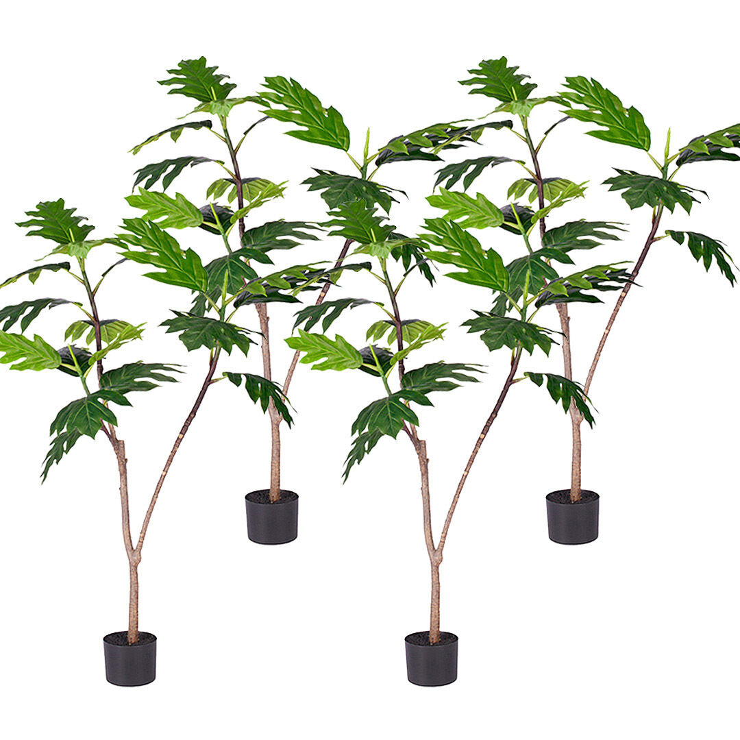 Artificial Natural Green Split-Leaf Philodendron Tree Fake Tropical Indoor Plant Home Office Decor Price