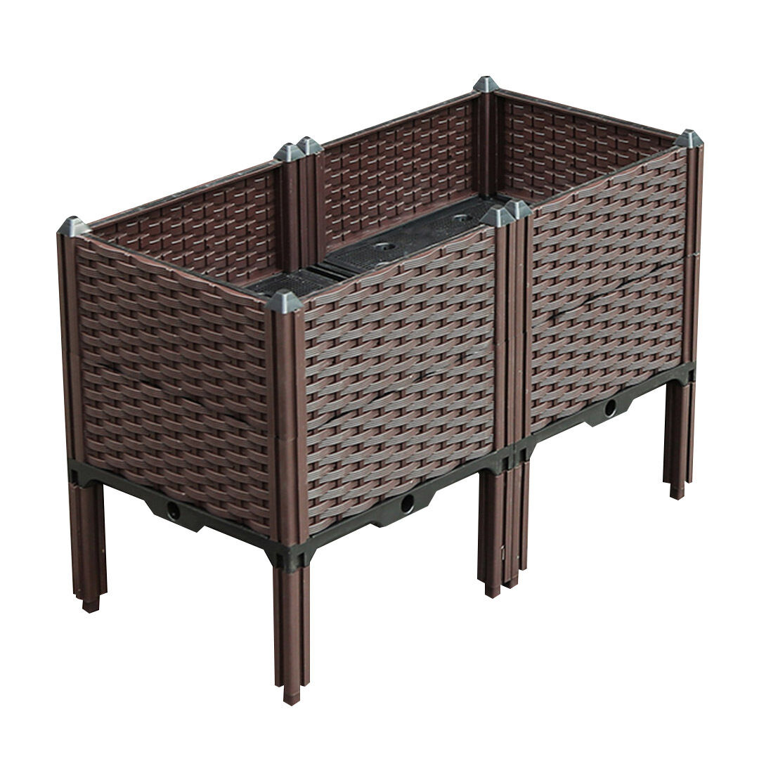 Elevated Raised Garden Bed Plants Vegetable Herb Flower Outdoor Plastic Planter Box Price