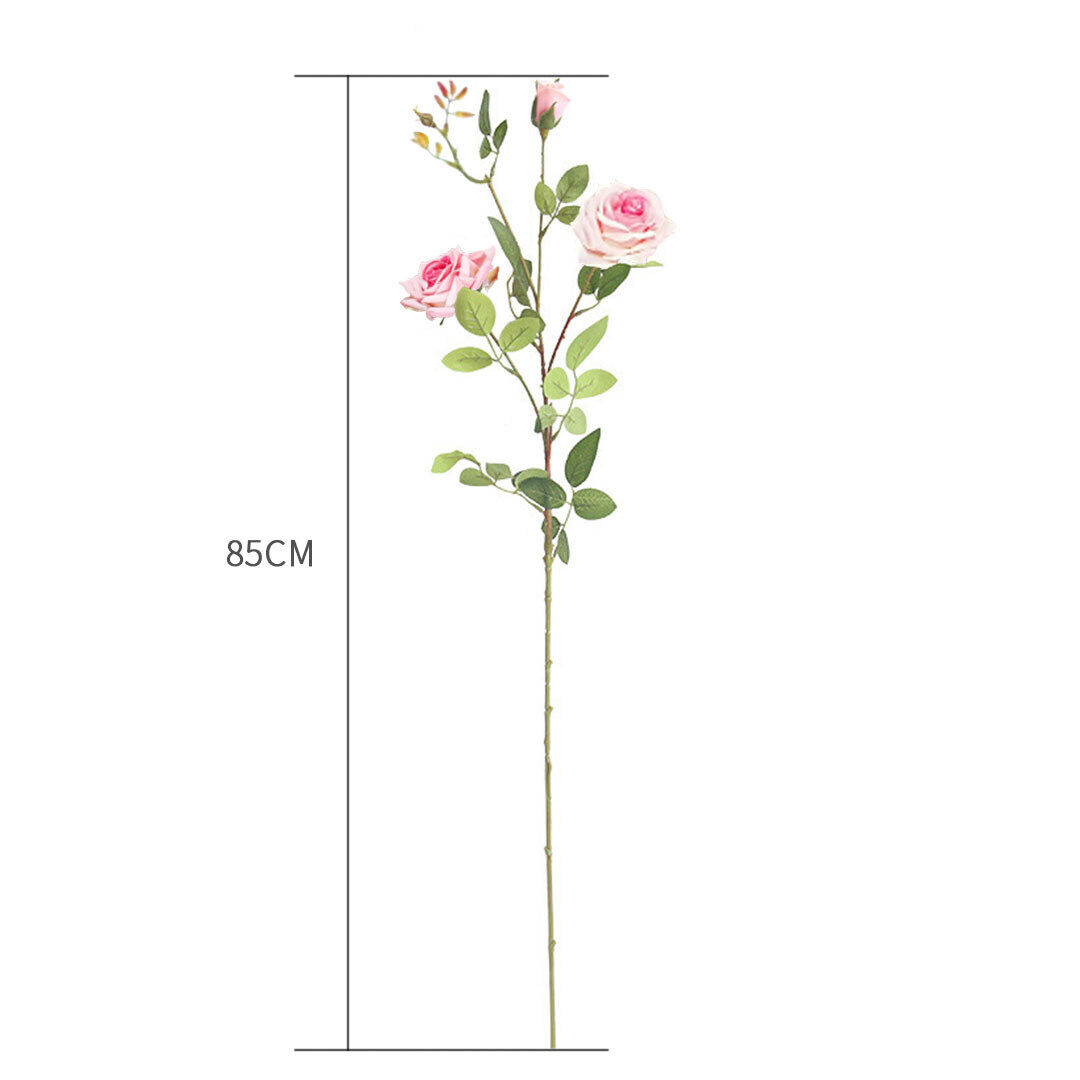 51cm Glass Tall Floor Vase with 12pcs Pink Artificial Fake Flower Set Price