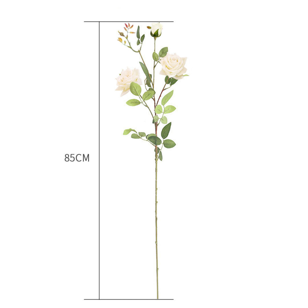 51cm Glass Tall Floor Vase with 12pcs White Artificial Fake Flower Set Price