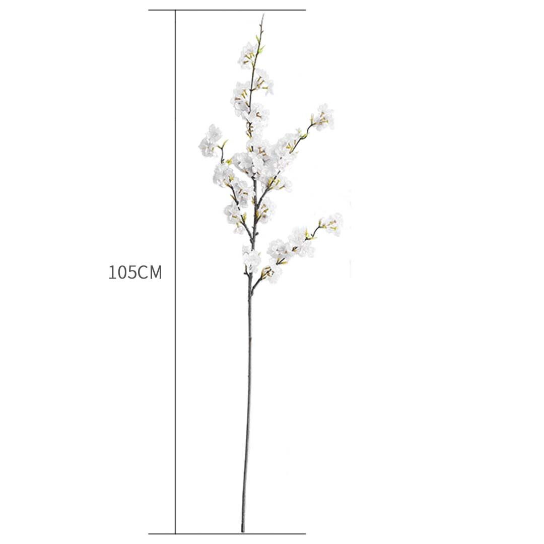 51cm Glass Tall Floor Vase and 10pcs White Artificial Fake Flower Set Price