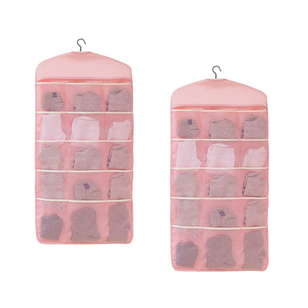 Double Sided Hanging Storage Bag Underwear Bra Socks Mesh Pocket Hanger Home Organiser Price