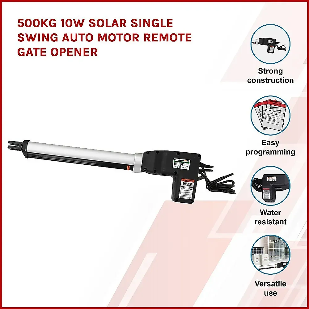 500KG Solar Single Swing Auto Motor Remote Gate Opener Price