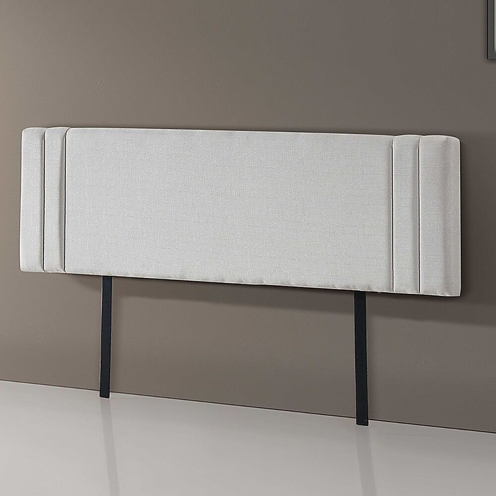 Linen Fabric Single Bed Deluxe Headboard Bedhead - Beige Price