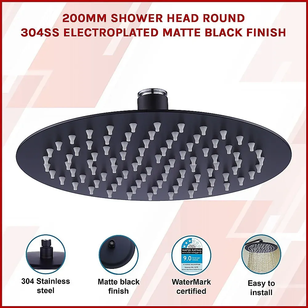 200mm Shower Head Round 304SS Electroplated Price