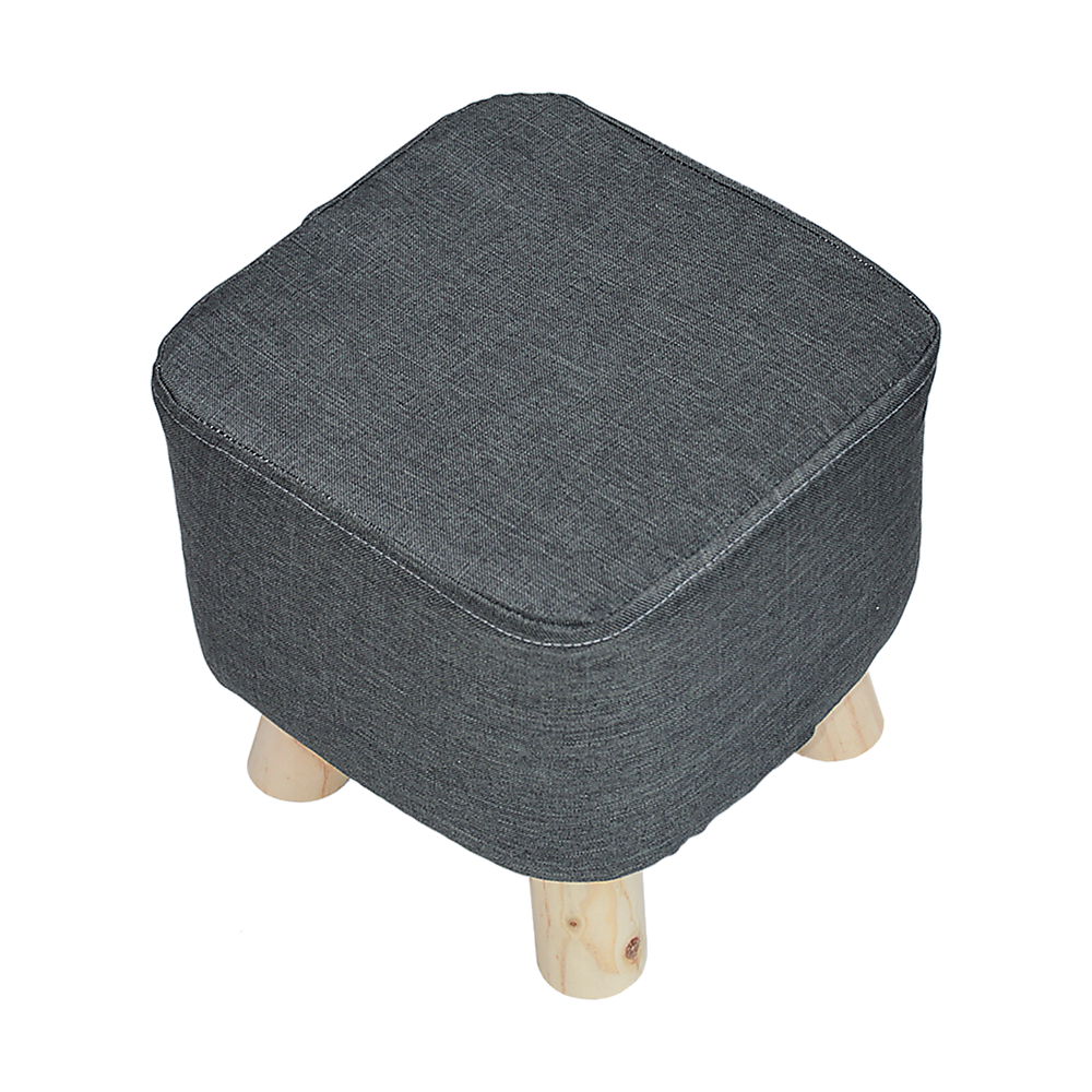 Fabric Ottoman Foot Stool Rest Pouffe Footstool Wood Storage Padded Seat Price