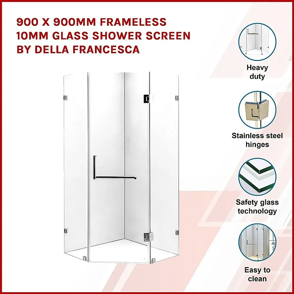 Frameless 10mm Glass Shower Screen By Della Francesca Price