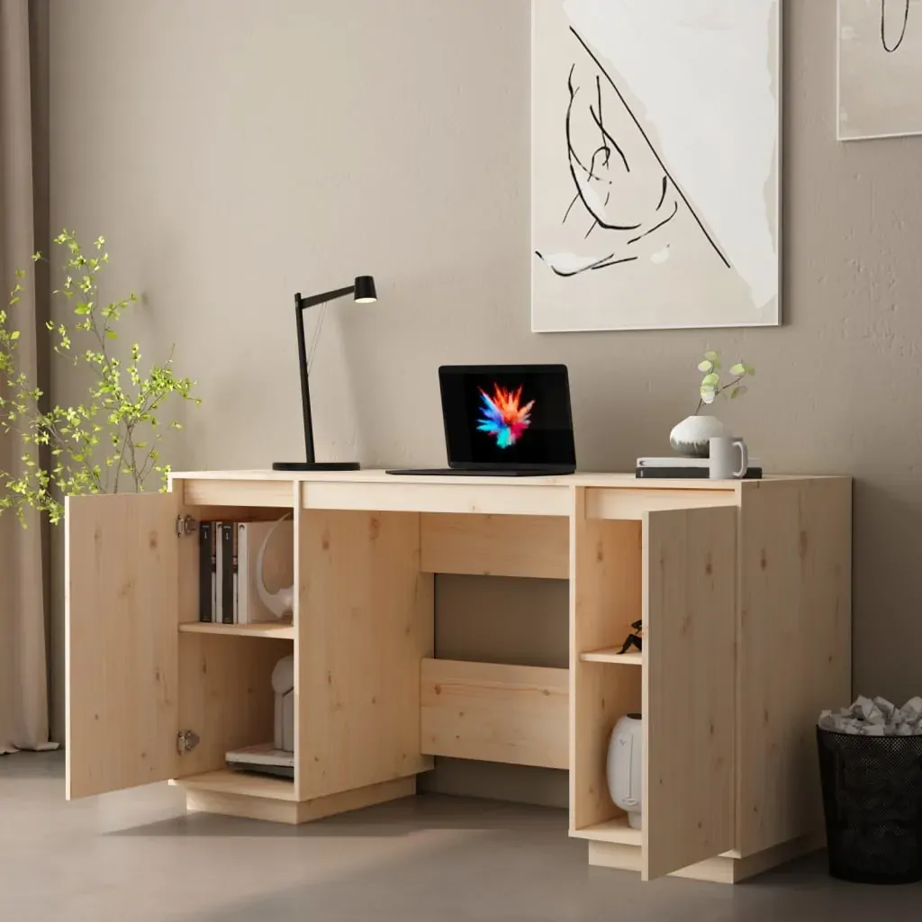 Desk 140x50x75 cm Solid Wood Pine Price