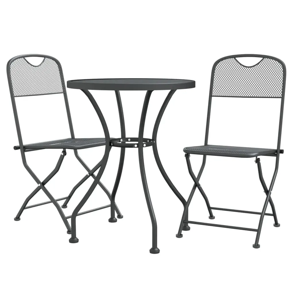 Garden Dining Set Expanded Metal Mesh Anthracite Price
