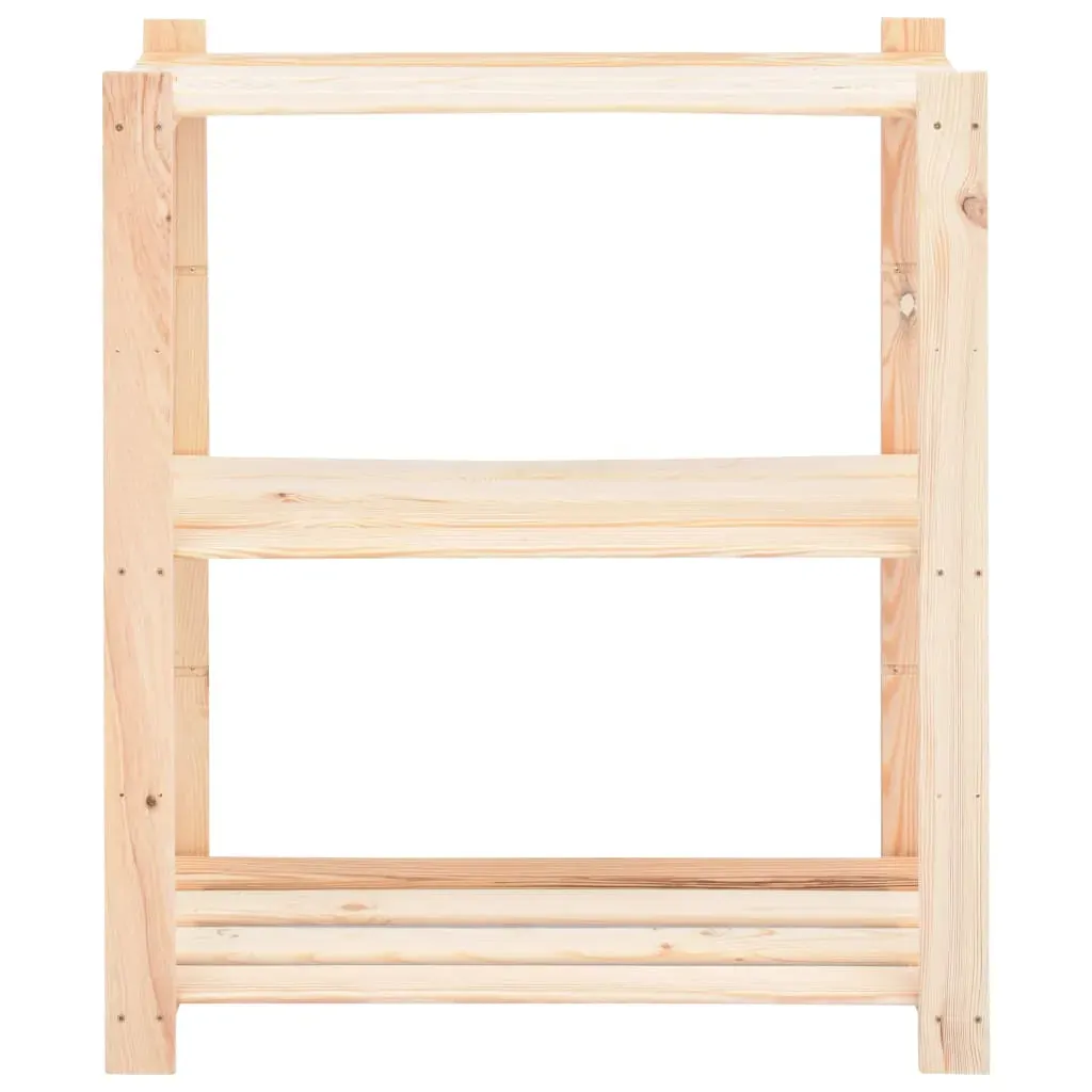 3-Tier Storage Rack 80x38x90 cm Solid Wood Pine 150 kg Price