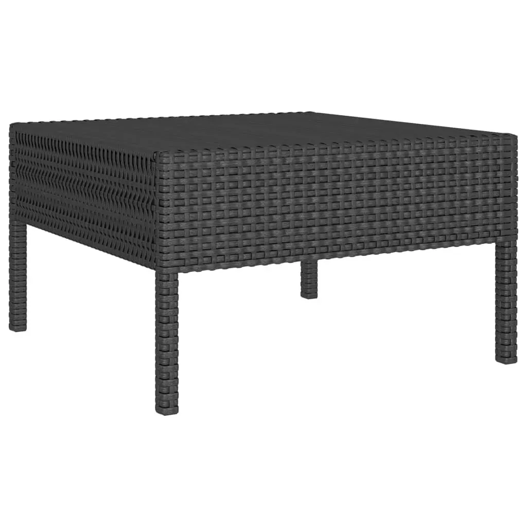 Garden Lounge Set with Cushions Poly Rattan Black Price
