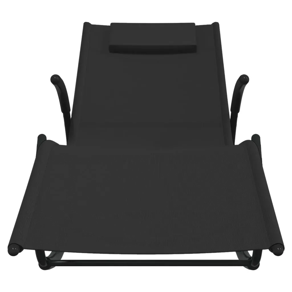 Rocking Sun Lounger Steel and Textilene Price