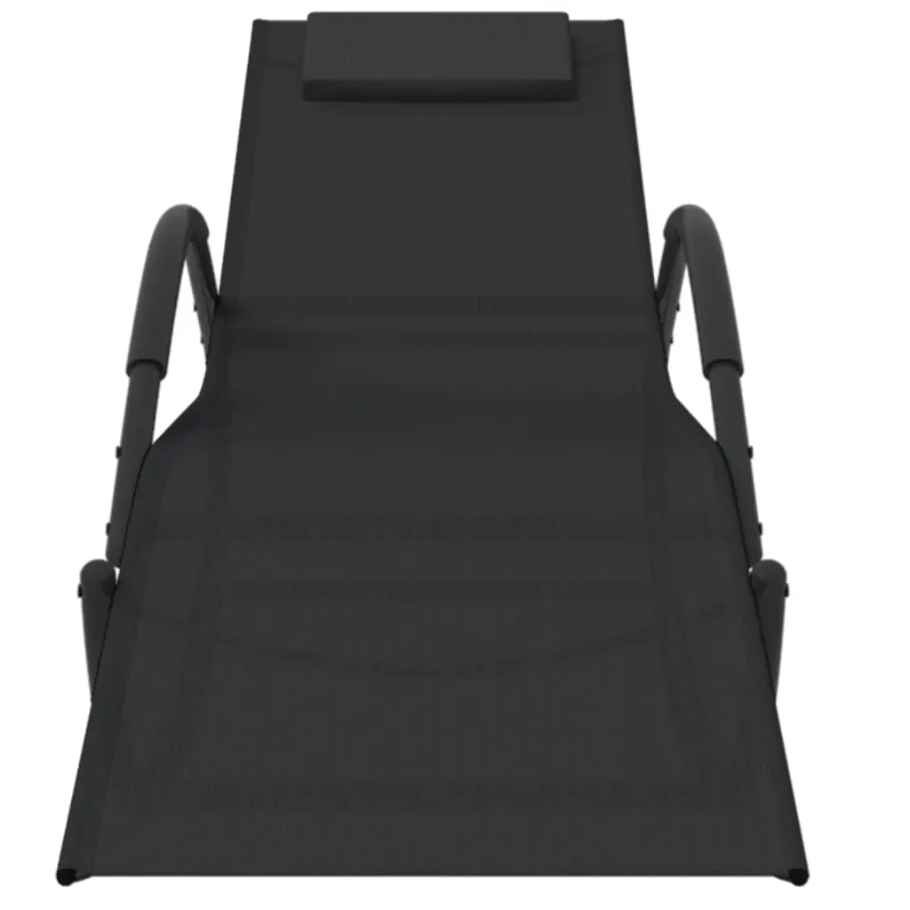 Rocking Sun Lounger Steel and Textilene Price
