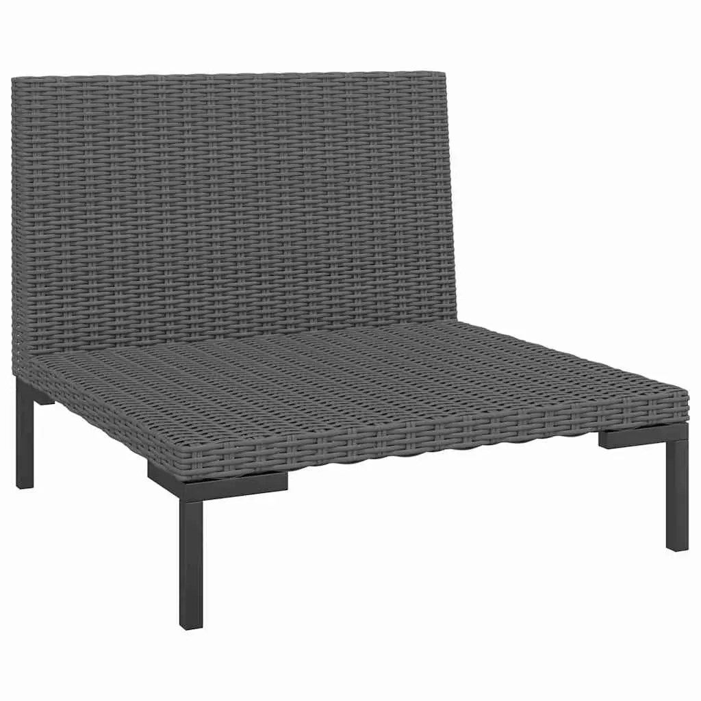 Garden Sofa with Cushions Half Round Poly Rattan Price