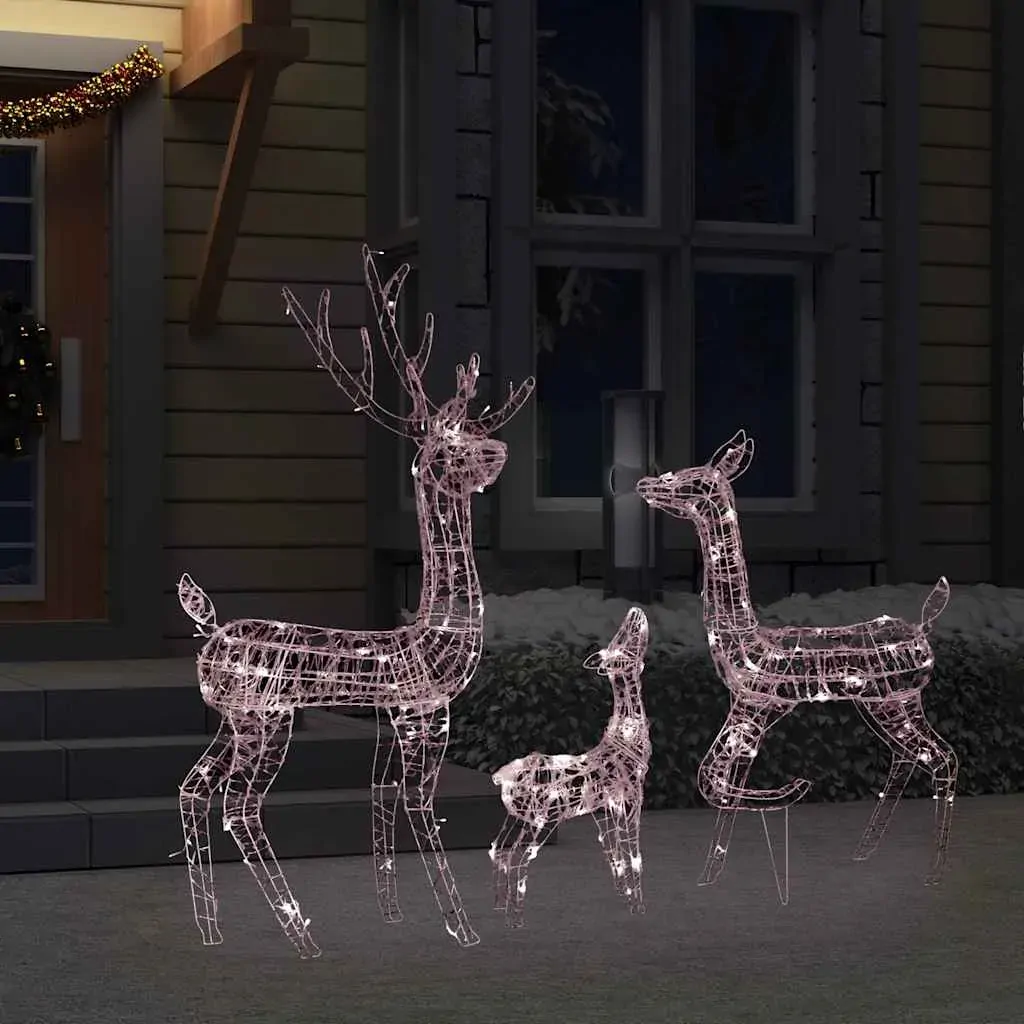 Acrylic Reindeer Family Christmas Decoration 300 LED Price