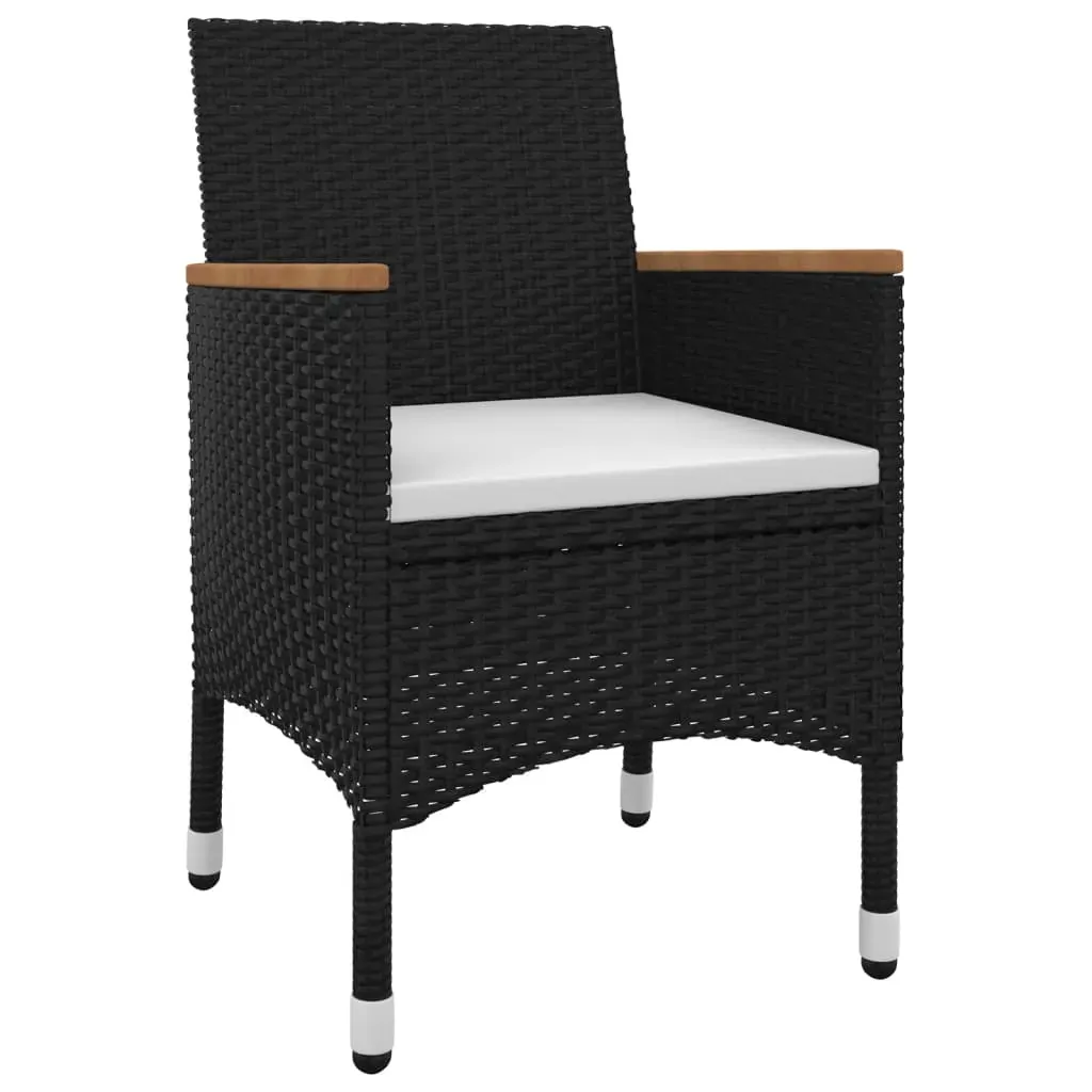 Garden Dining Set with Cushions Poly Rattan and Glass Price