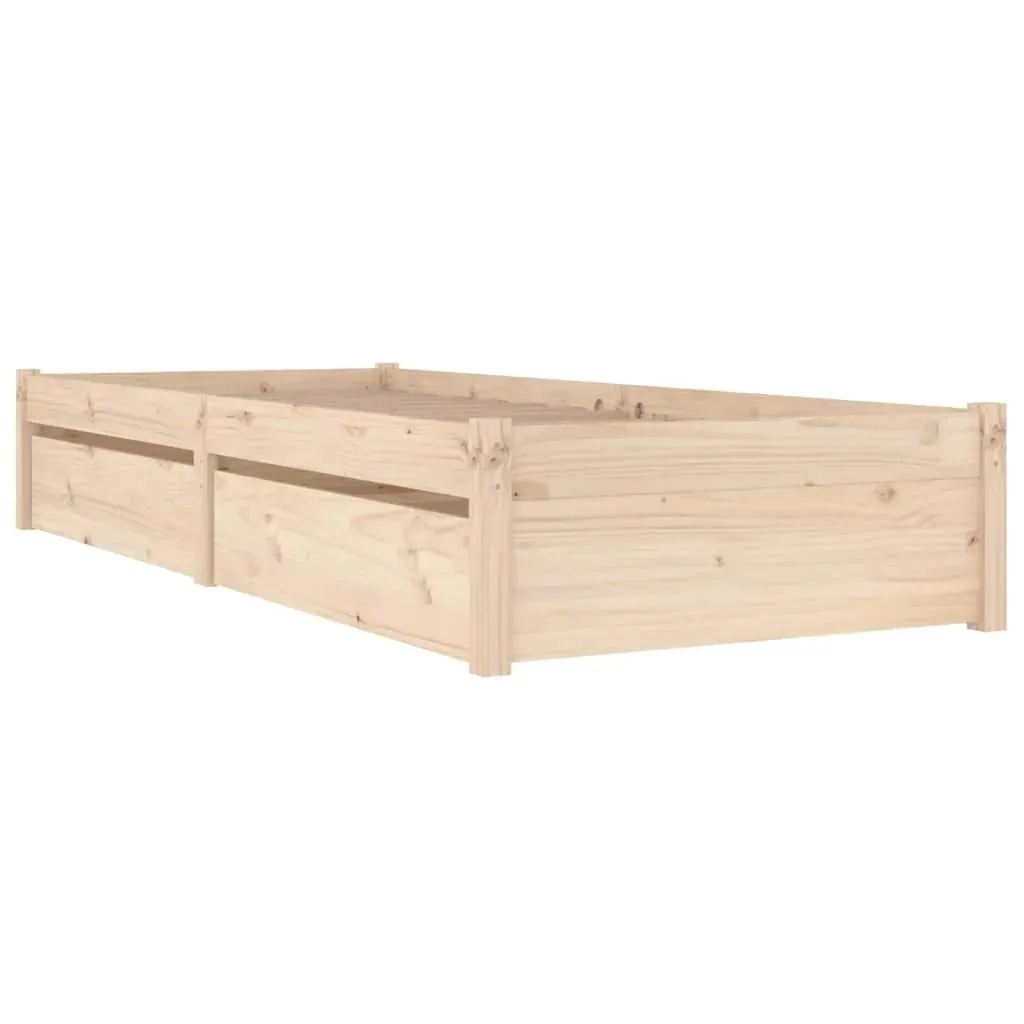 Bed Frame with Drawers 92x187 cm Single Bed Size Price