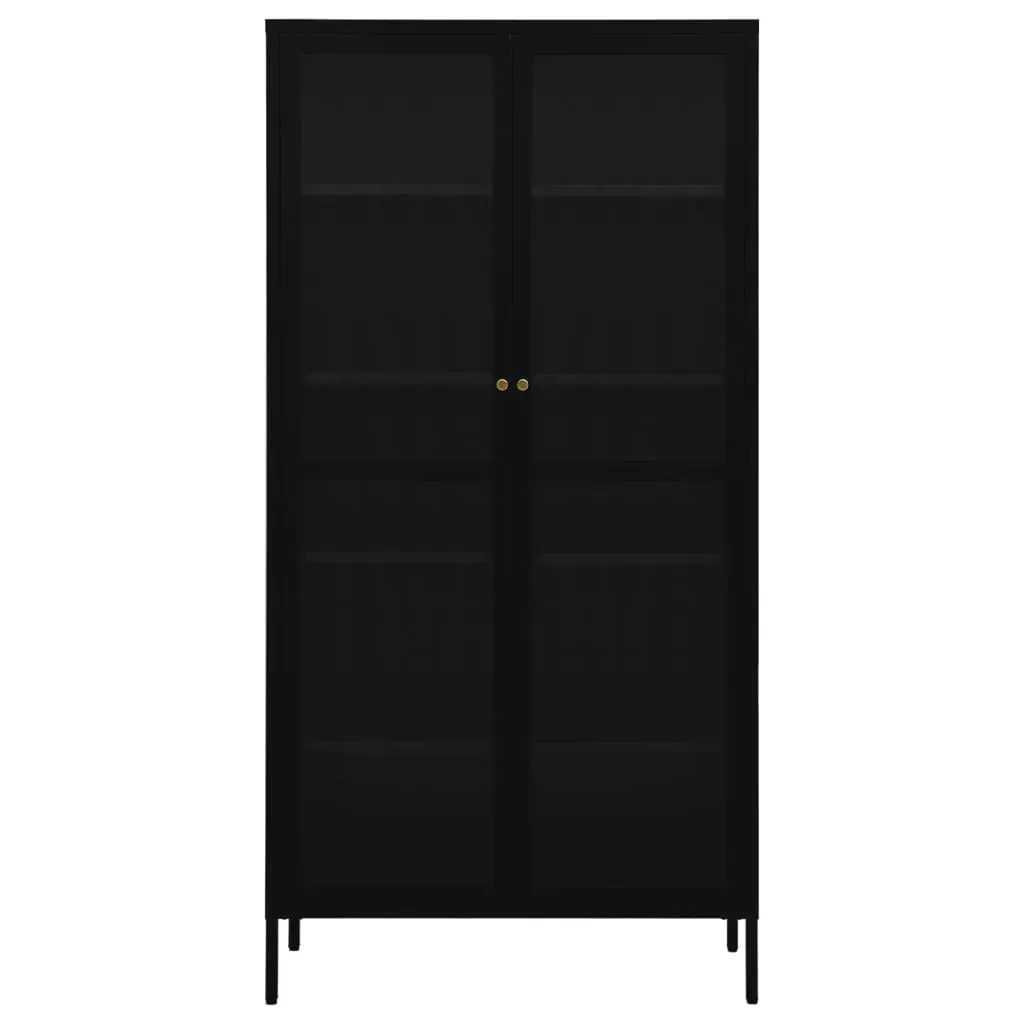 Display Cabinet 90x40x180 cm Steel and Tempered Glass Price